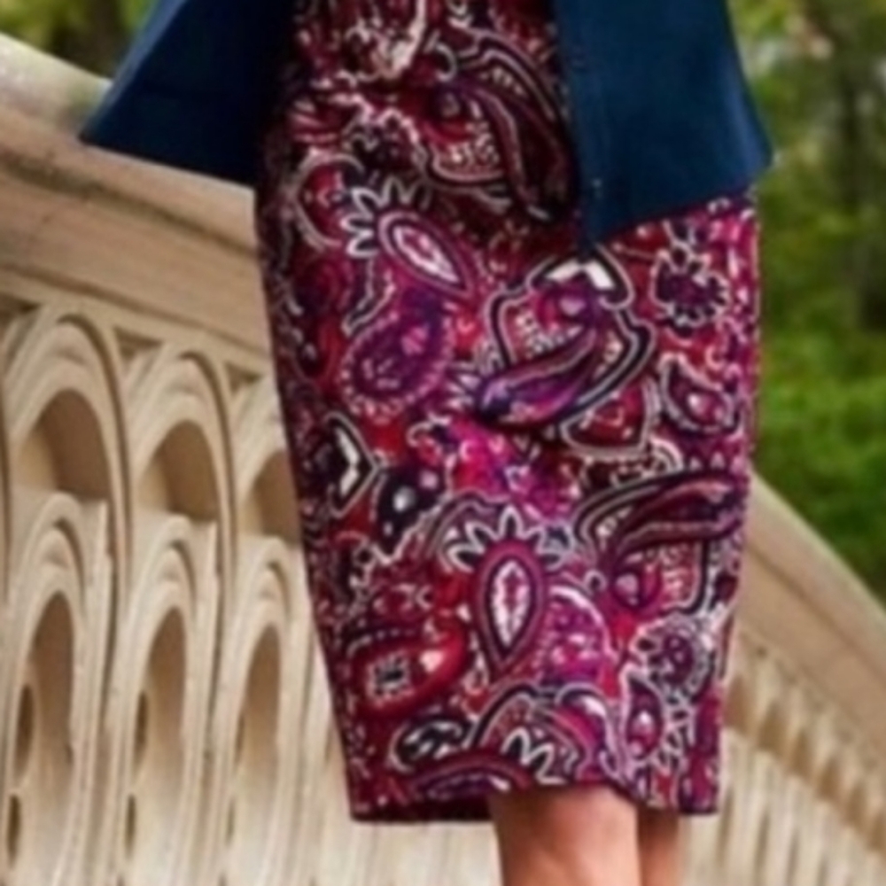 Women's Talbots Piccadilly Pencil Skirt, Cotton, Lined, Summer, Business, Sz 12P